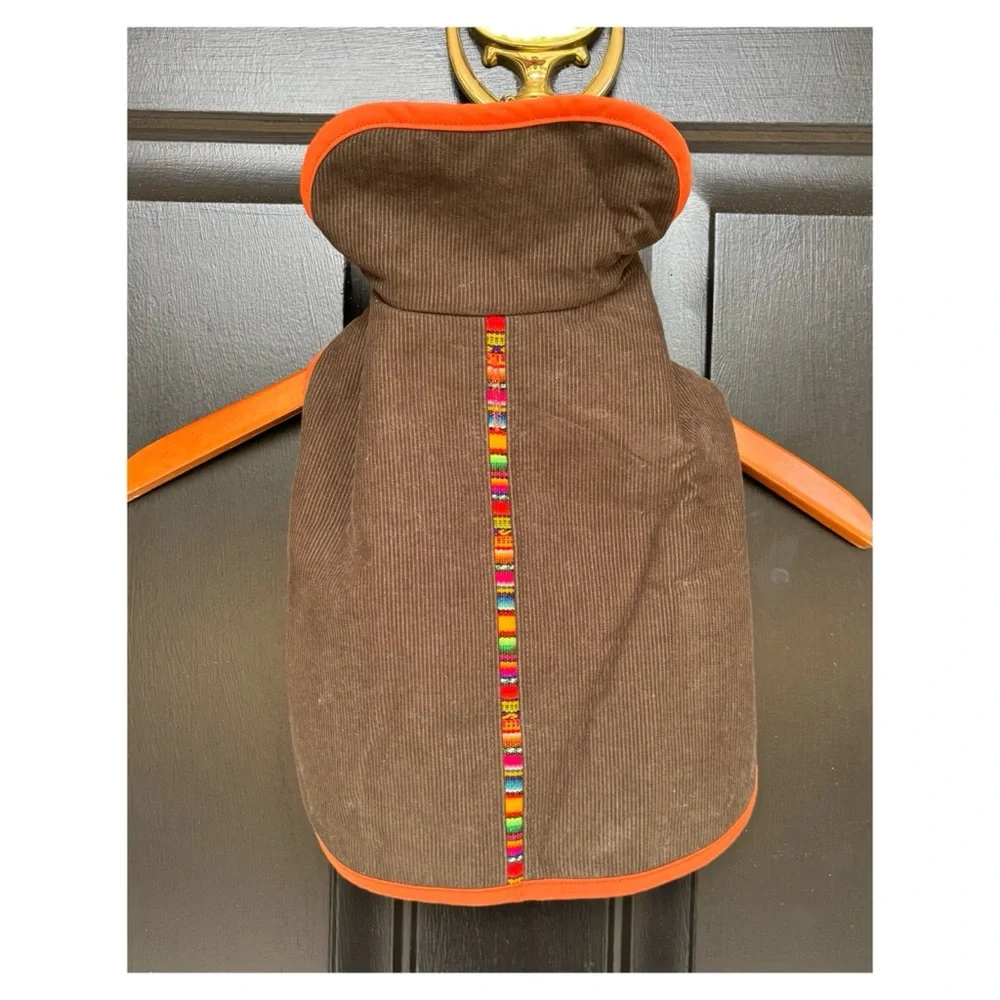 NWOT PACO & LUCIA Olive Branch Faux Lambswool Dog Jacket in Inca Trail Size 12W